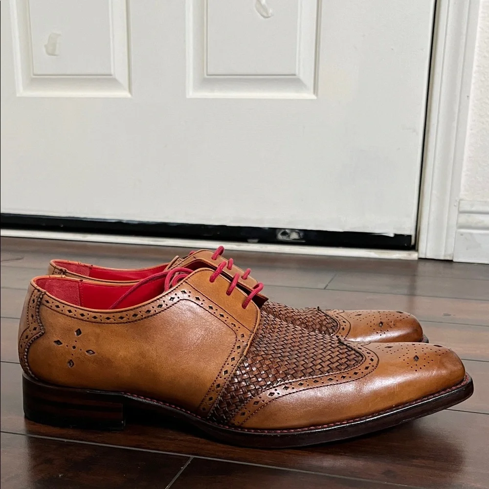 Jeffery West Dexter Harbour Leather Lace Up Shoe in Mahogany size 9‎ Preppy